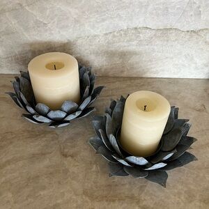 Succulent candle holder by Bliss Studio - fits 3.5” candle (3 available)